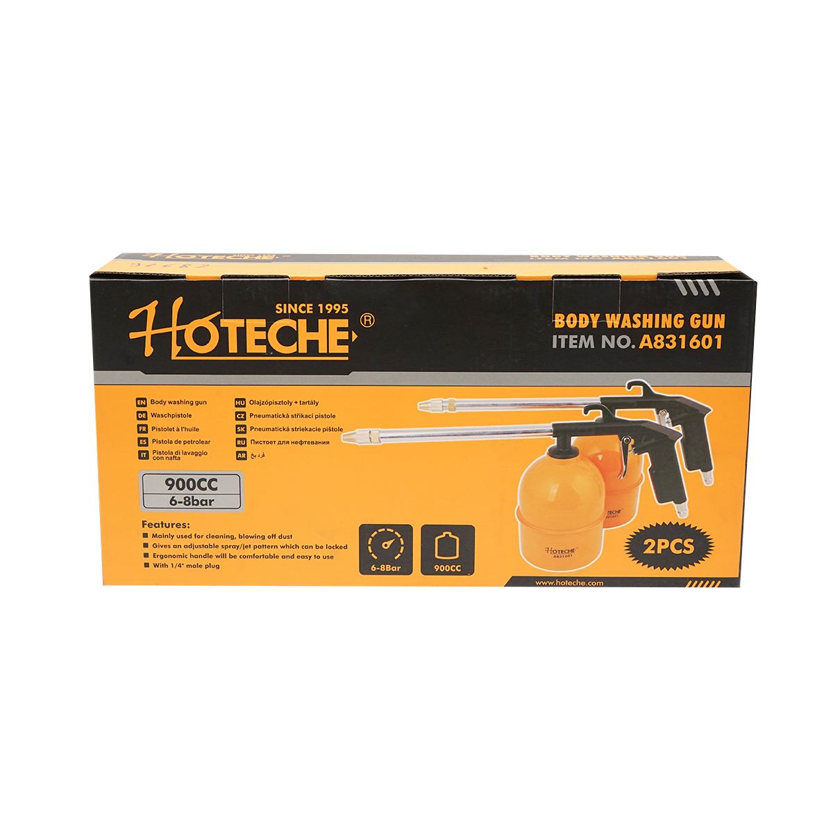 Pistol pentru antifonare cu capacitate 900cc, mufa tata 1/4, presiune de lucru 6-8 Bar Hoteche - imagine 4