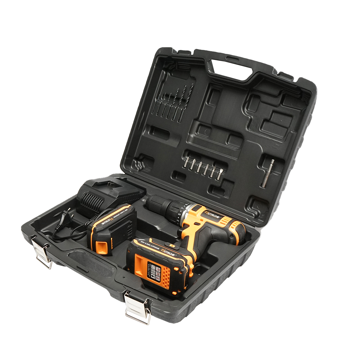 Masina de insurubat cu mandrina fi 13mm baterie 2x20V 2.0Ah, 1400rpm Hoteche - imagine 7