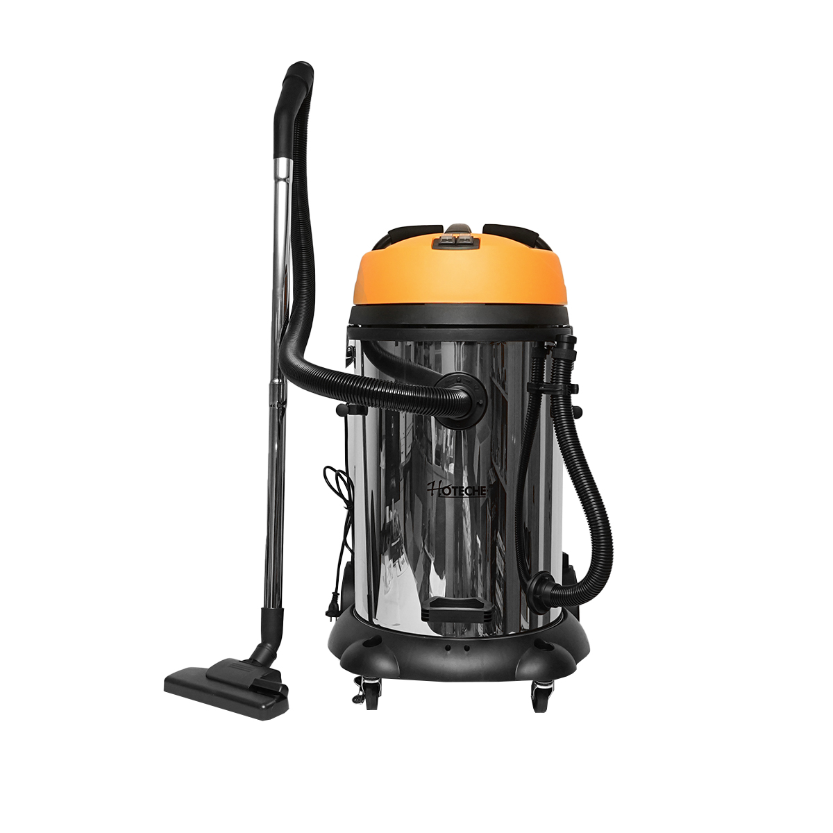 Aspirator profesional industrial umed/uscat volum 75L tensiune alimentare 220V, putere 2x1200W corp din inox Hoteche - imagine 2