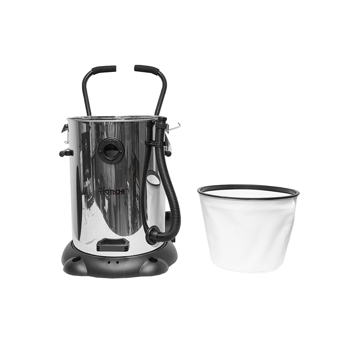 Aspirator profesional industrial umed/uscat volum 75L tensiune alimentare 220V, putere 2x1200W corp din inox Hoteche - imagine 10