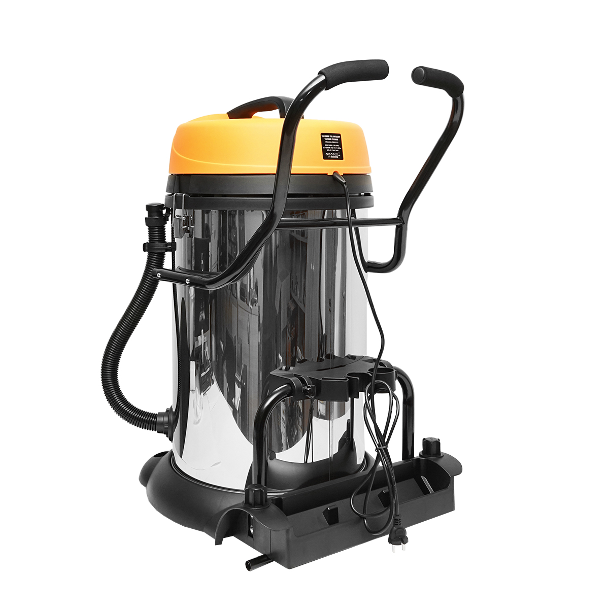 Aspirator profesional industrial umed/uscat volum 75L tensiune alimentare 220V, putere 2x1200W corp din inox Hoteche - imagine 6