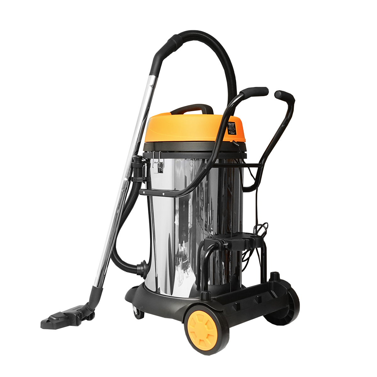 Aspirator profesional industrial umed/uscat volum 75L tensiune alimentare 220V, putere 2x1200W corp din inox Hoteche - imagine 4