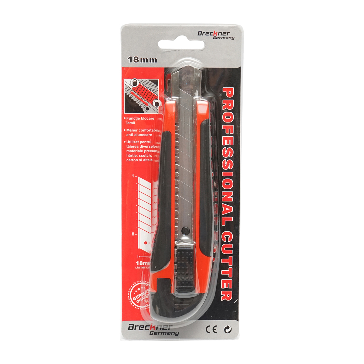 Cutit cutter profesional cu maner anti-alunecare si functie blocare 165mm Breckner Germany - imagine 4