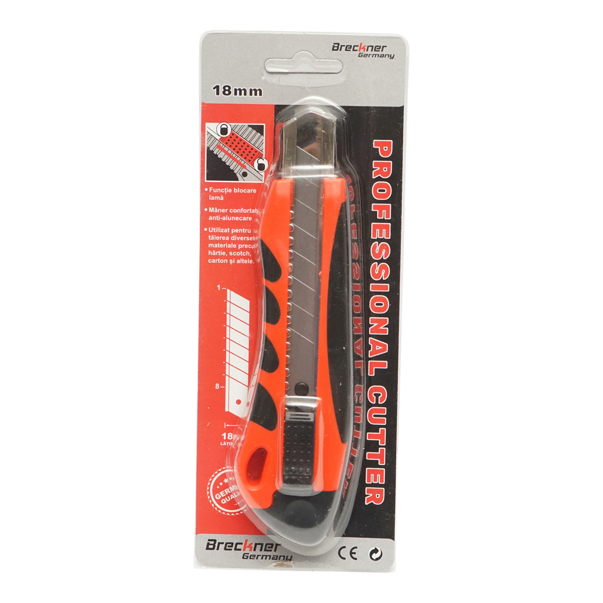 Cutit cutter profesional cu maner anti-alunecare si functie blocare 165mm Breckner Germany - imagine 4