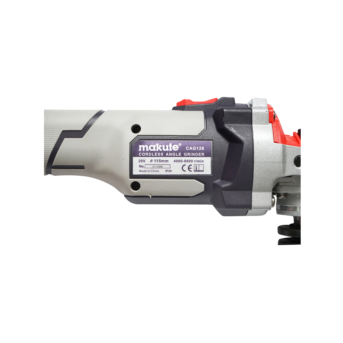 Polizor unghiular cu acumulator 20V/4000mAh si incarcator 220V/50-60Hz, diametru disc 115mm, 8000rot/min IP20 Makute - imagine 7