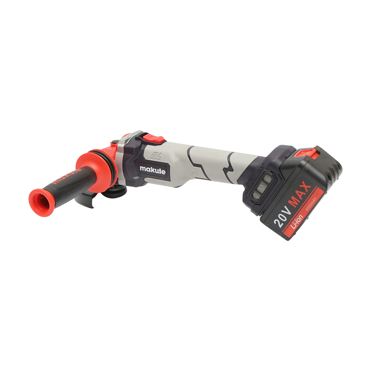 Polizor unghiular cu acumulator 20V/4000mAh si incarcator 220V/50-60Hz, diametru disc 115mm, 8000rot/min IP20 Makute
