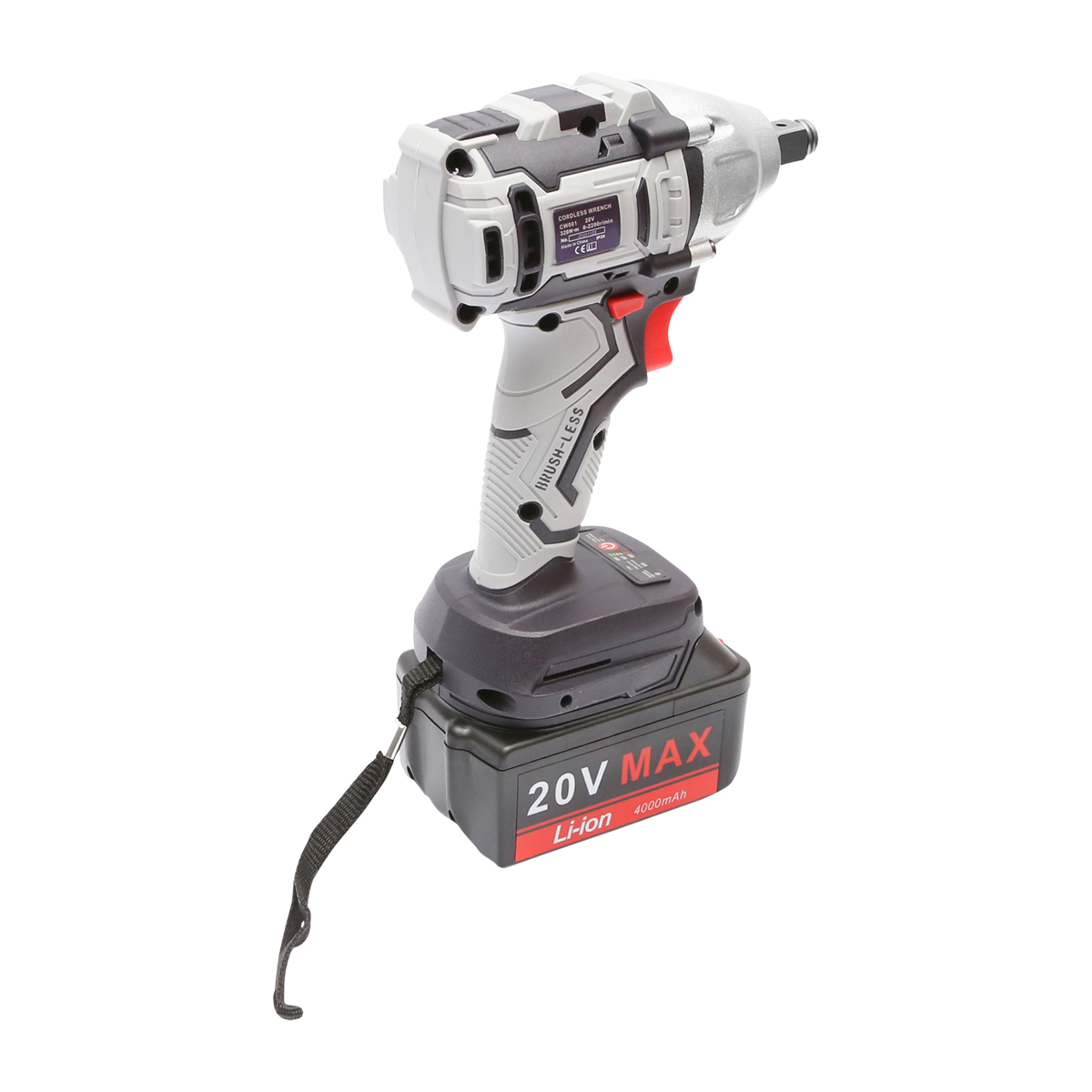 Masina de insurubat cu impact 320Nm, acumulator 20V/4000mAh si incarcator 220V/50-60Hz, ax 12.7mm, 2200rot/min IP20 Makute - imagine 4