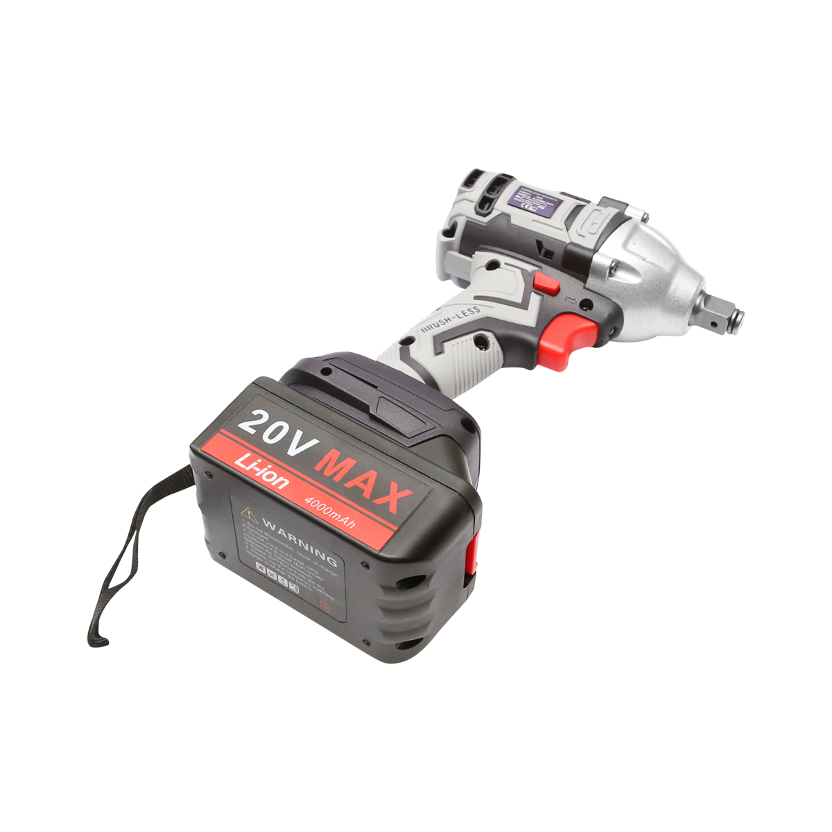 Masina de insurubat cu impact 320Nm, acumulator 20V/4000mAh si incarcator 220V/50-60Hz, ax 12.7mm, 2200rot/min IP20 Makute - imagine 9