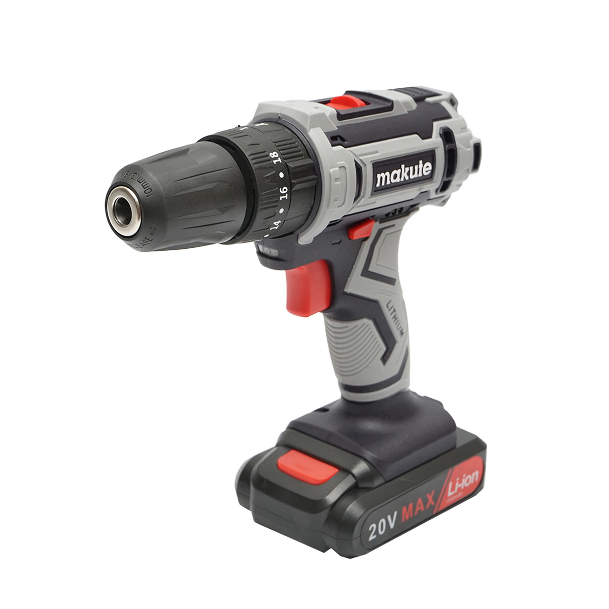 Masina de insurubat 25Nm, acumulator 20V/1500mAh si incarcator 220V/50-60Hz, ax 0.8-10mm, 1450rot/min IP20 Makute - imagine 2