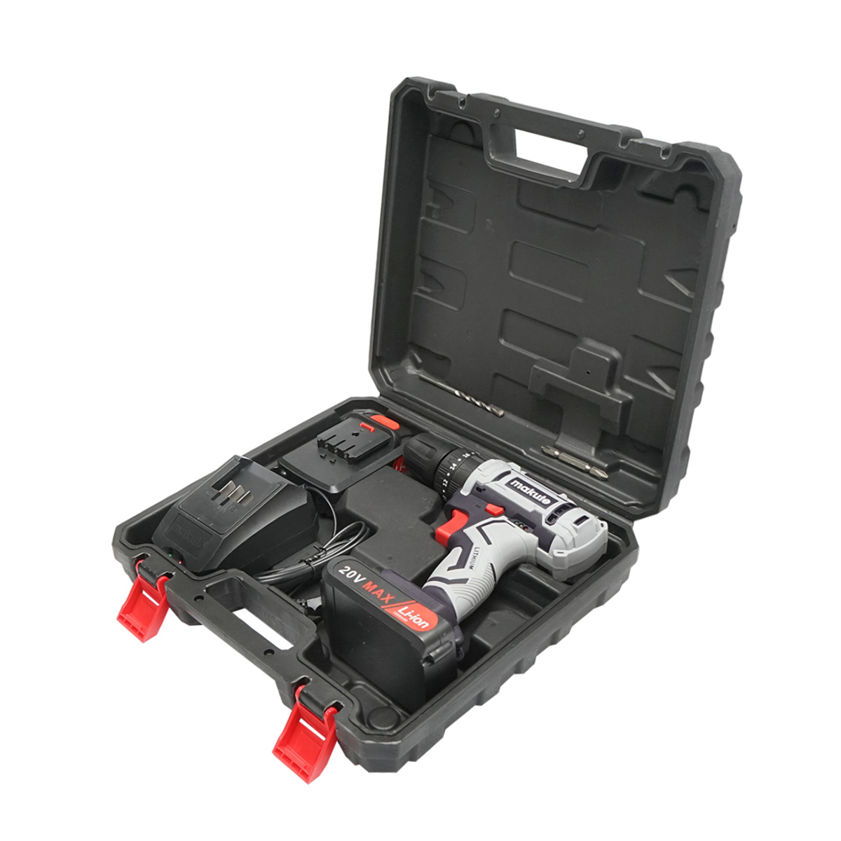 Masina de insurubat 25Nm, acumulator 20V/1500mAh si incarcator 220V/50-60Hz, ax 0.8-10mm, 1450rot/min IP20 Makute - imagine 7