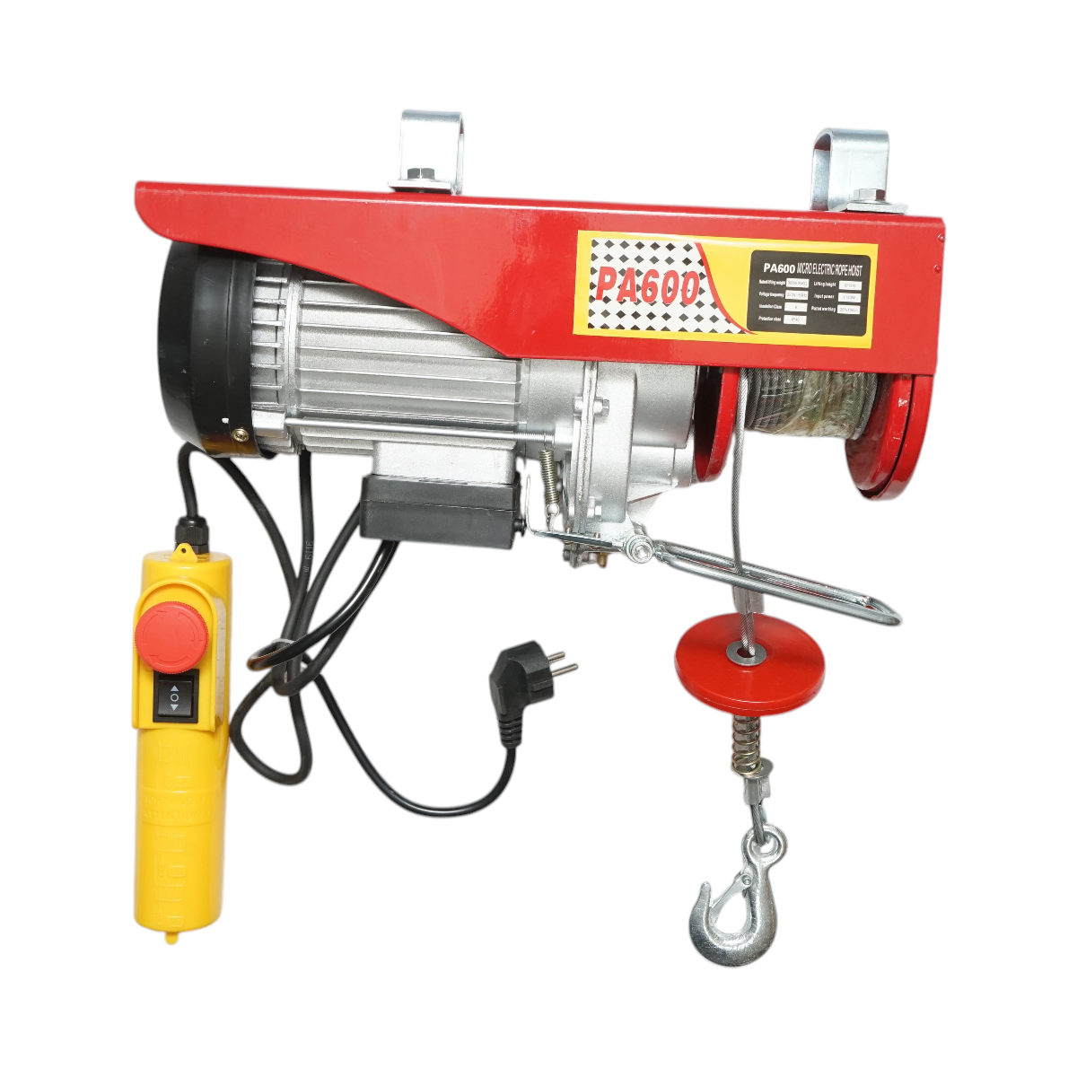 Palan electric macara 220V, 1200W, sarcina maxima 300/600kg, viteza ridicare 5-10m/min, inaltime ridicare 6-12m IP40 Breckner Germany