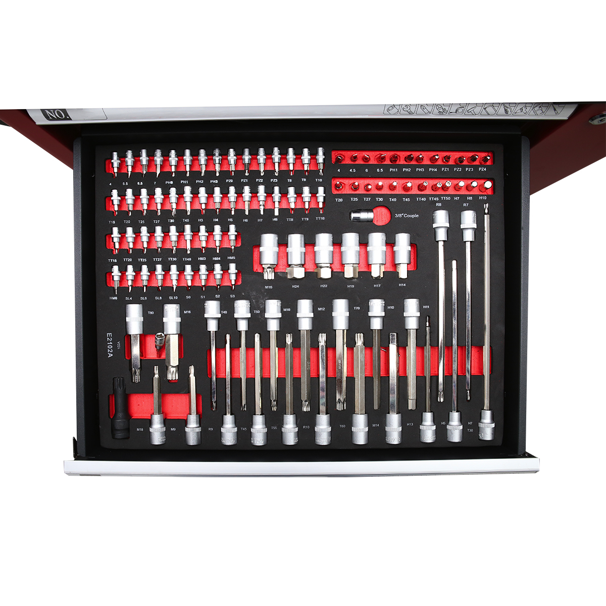 Dulap carucior metalic cu scule 7 sertare 245 piese Breckner Germany - imagine 7