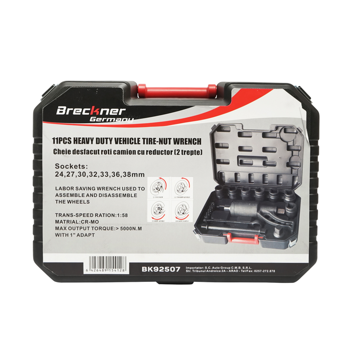 Cheie pentru desfacut roti camion cu reductor 2 trepte si tubulare 24, 27, 30, 32, 33, 36, 38mm Breckner Germany - imagine 4