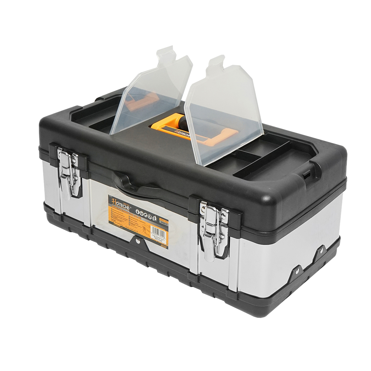 Cutie pentru scule din inox cu capac din plastic 450x250x195mm Hoteche - imagine 3