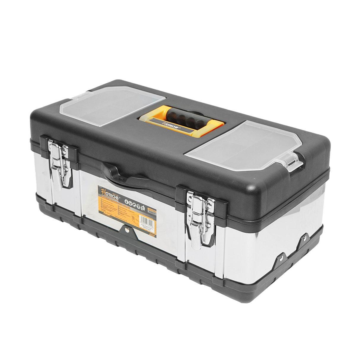 Cutie pentru scule din inox cu capac din plastic 450x250x195mm Hoteche - imagine 2