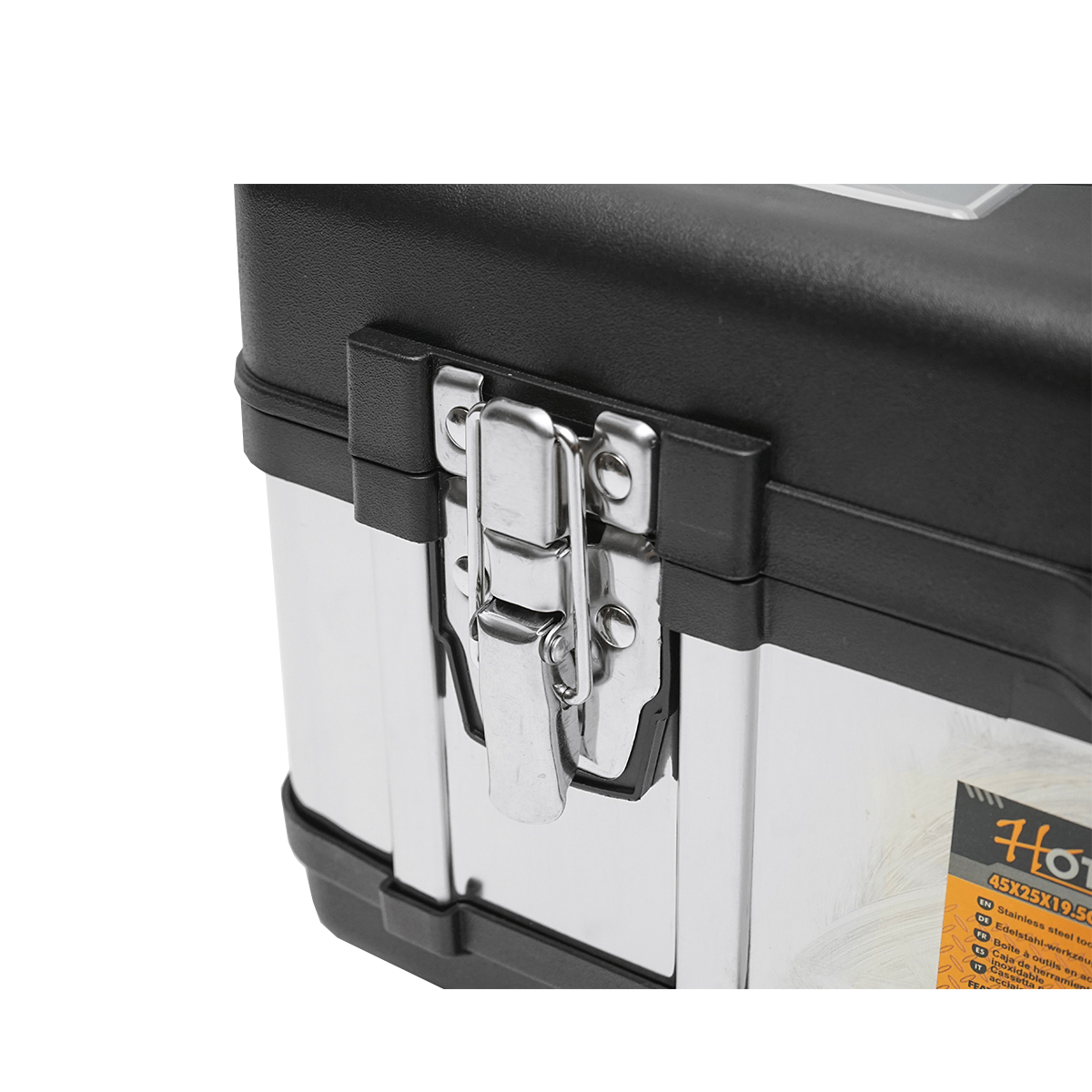 Cutie pentru scule din inox cu capac din plastic 450x250x195mm Hoteche - imagine 7