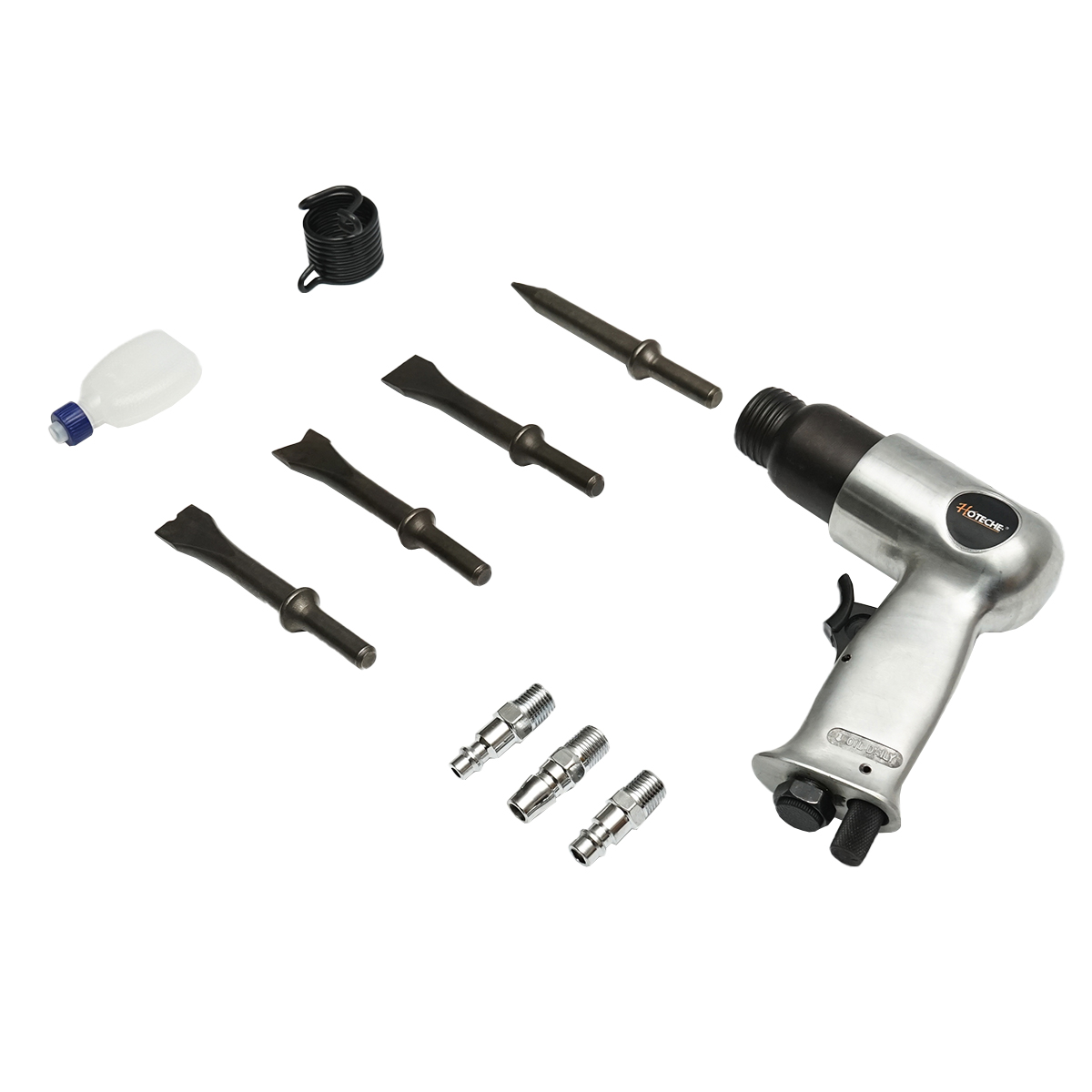 Ciocan pneumatic de impact 6.3 Bar cu 3 tipuri de cuple rapide si 4 dalti Hoteche - imagine 3