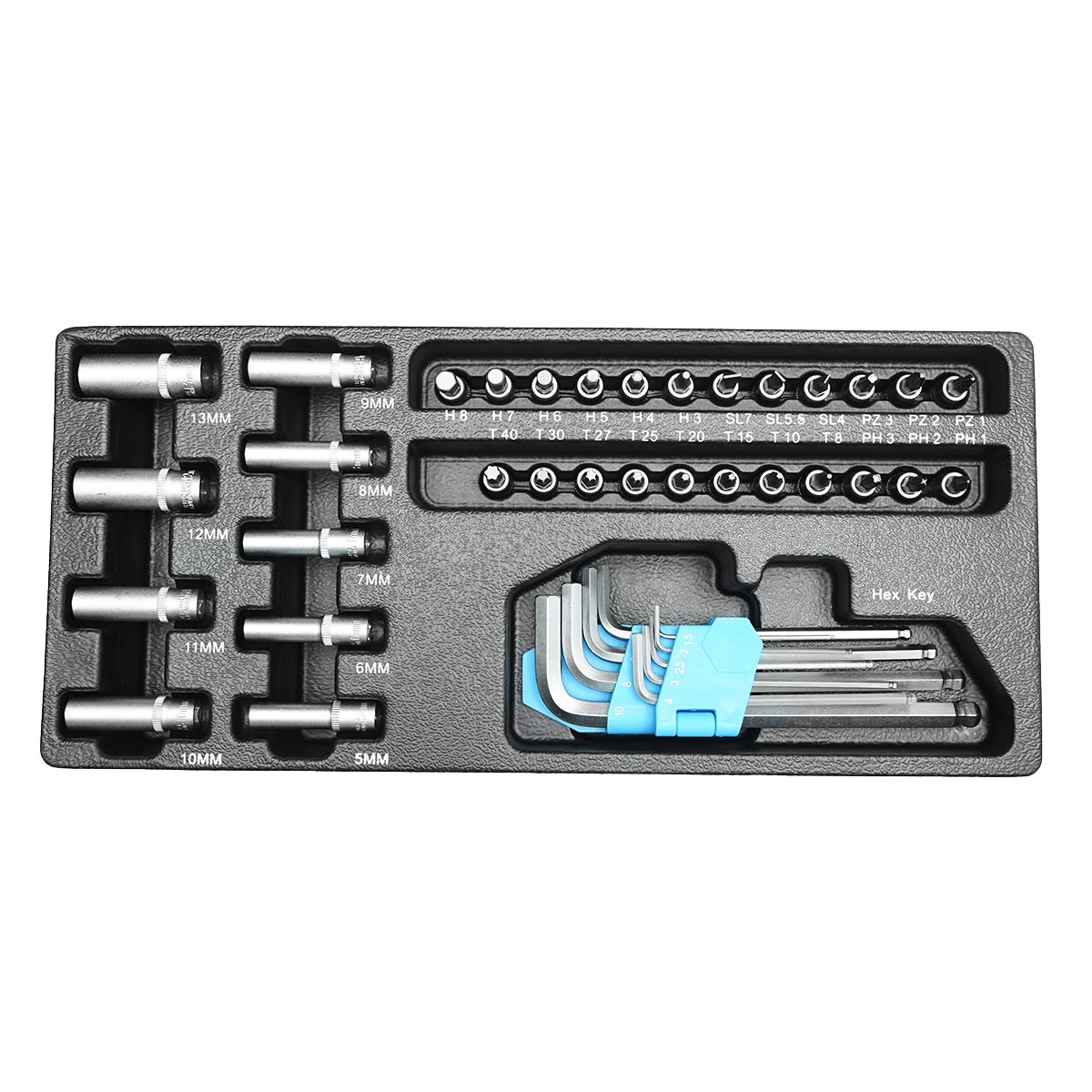 Dulap carucior pentru scule metalic cu 7 sertare echipat cu 496 piese - imagine 11