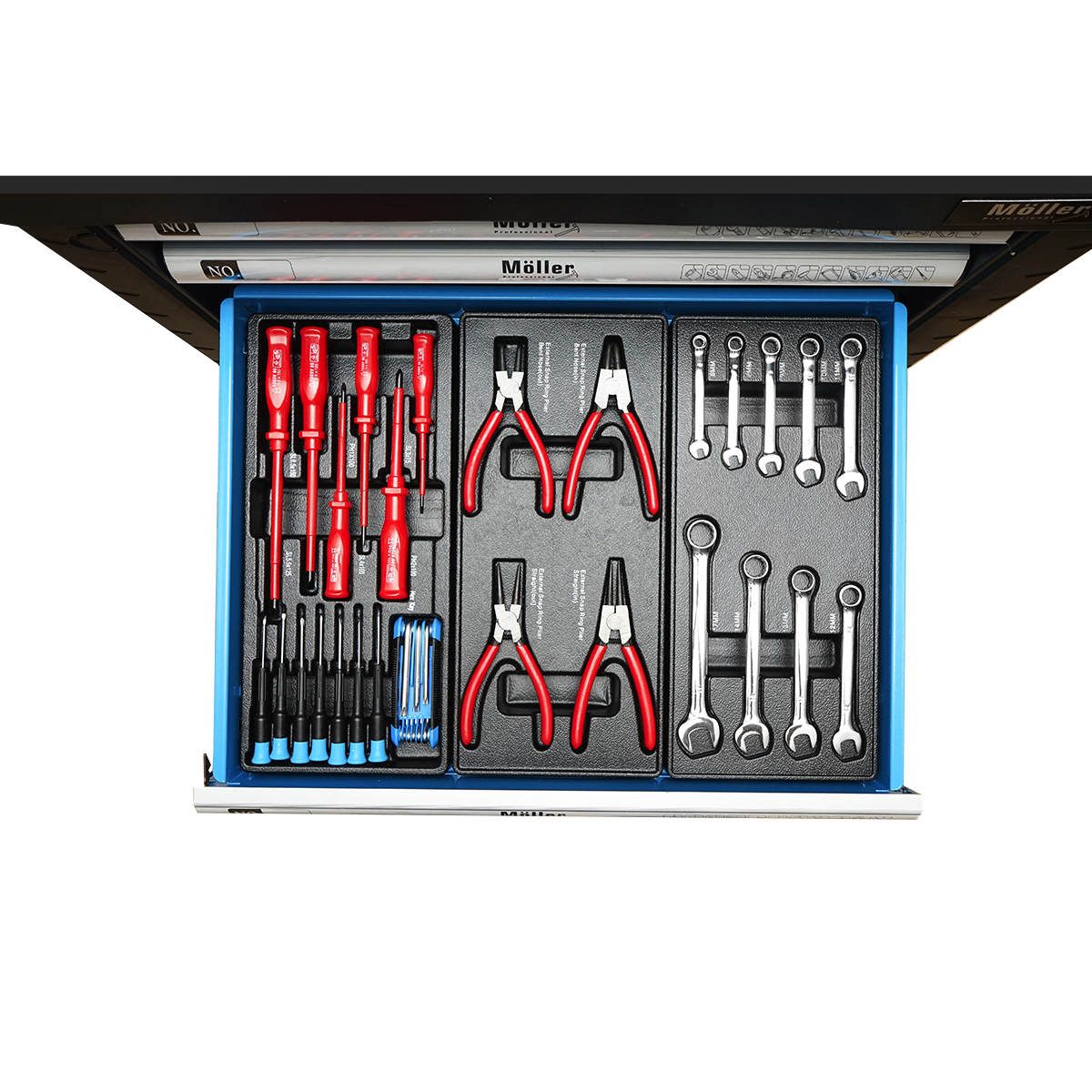 Dulap carucior pentru scule metalic cu 7 sertare echipat cu 496 piese - imagine 7