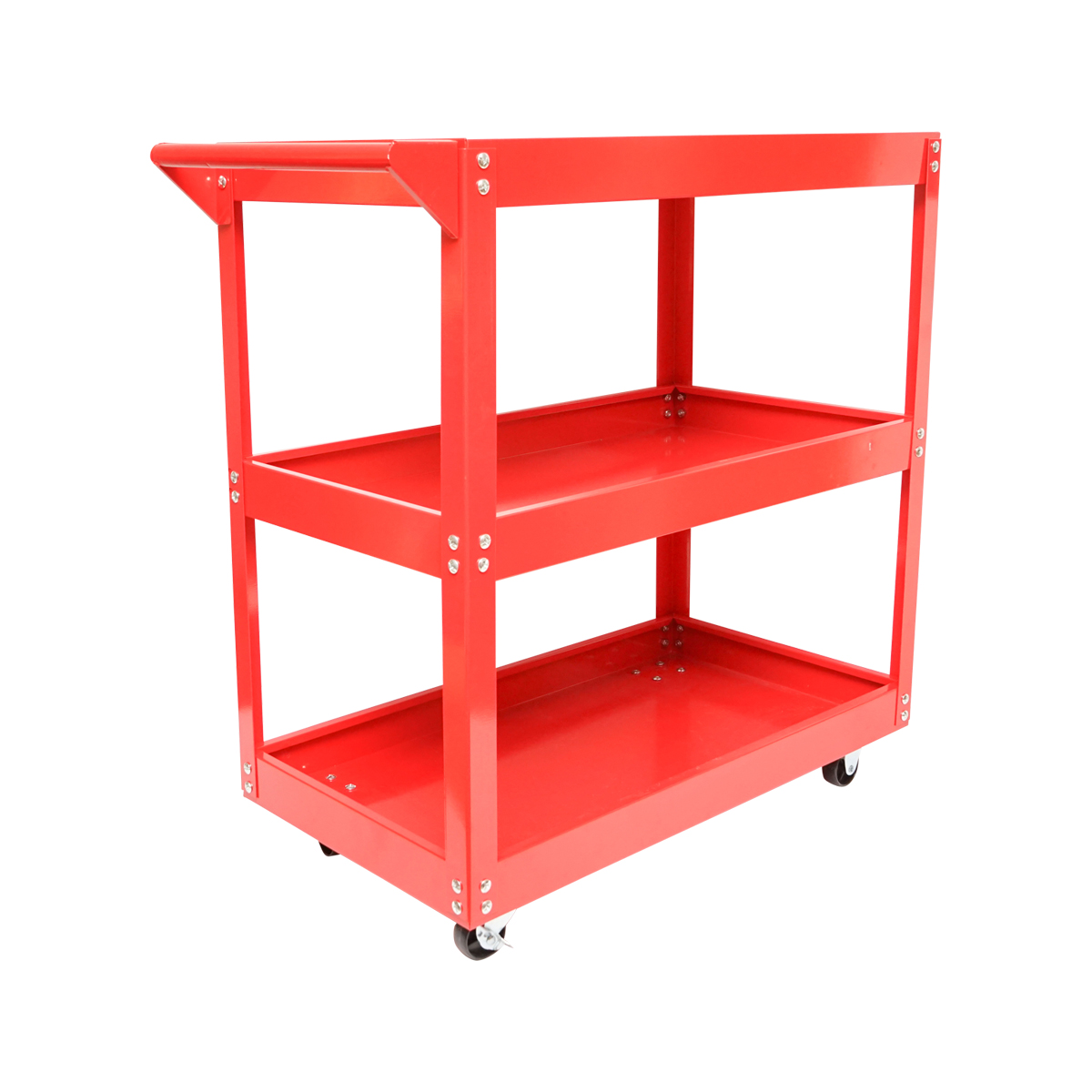 Carucior scule metalic pe roti cu 3 rafturi 730x720x360mm - imagine 3