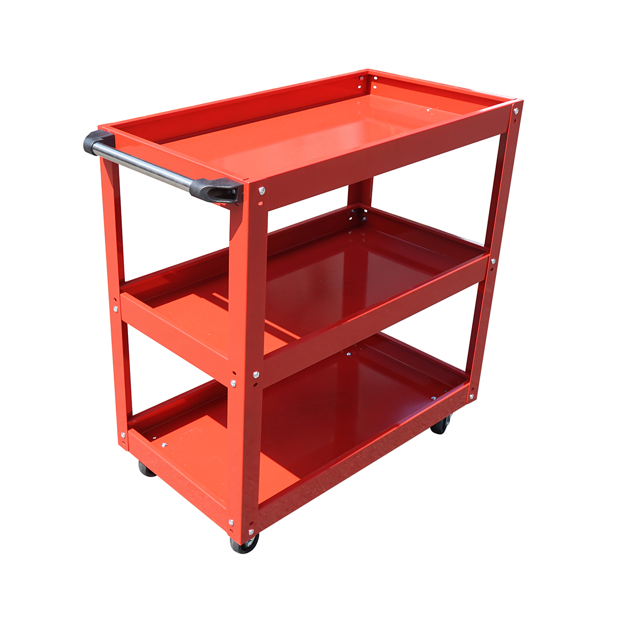 Carucior scule metalic pe roti cu 3 rafturi 760x710x355mm - imagine 2