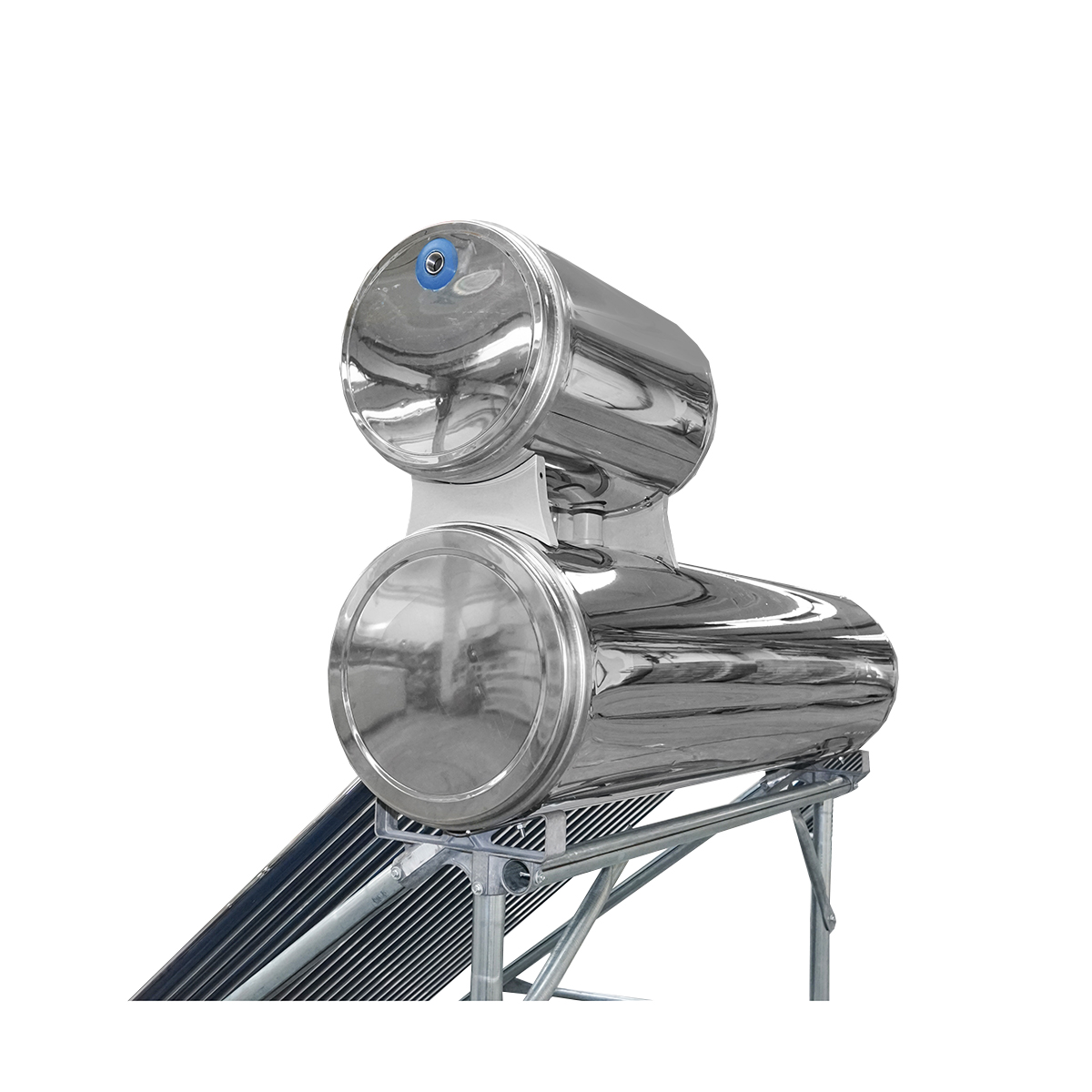 Panou solar nepresurizat inox cu 24 tuburi pentru apa calda, boiler 170L, 1650x2200x1820mm Breckner Germany - imagine 10