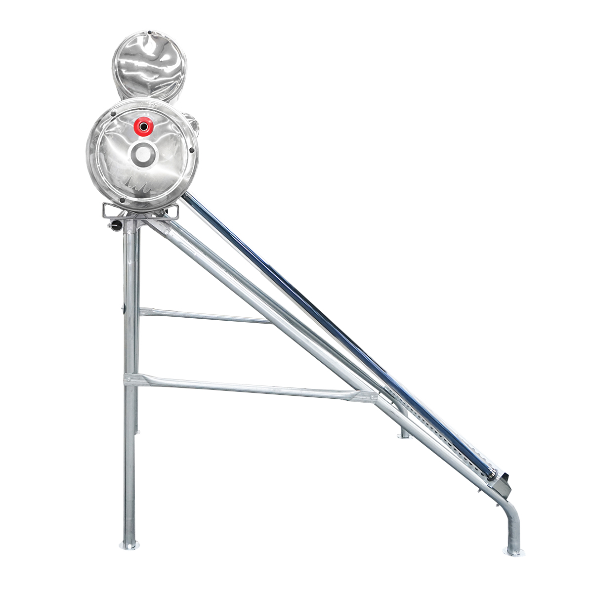 Panou solar nepresurizat inox cu 24 tuburi pentru apa calda, boiler 170L, 1650x2200x1820mm Breckner Germany - imagine 4