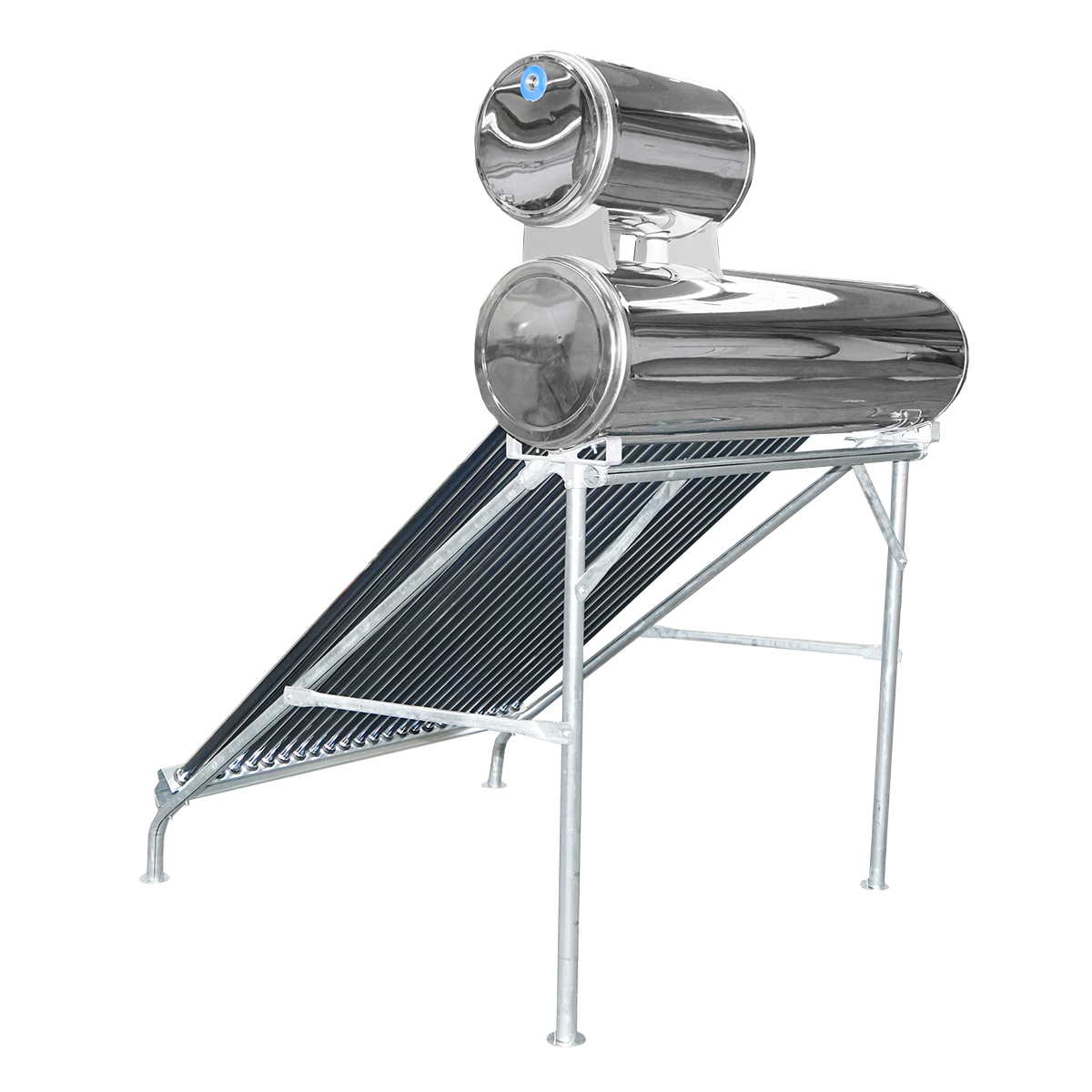 Panou solar nepresurizat inox cu 24 tuburi pentru apa calda, boiler 170L, 1650x2200x1820mm Breckner Germany - imagine 7