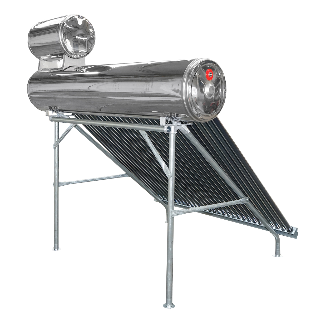 Panou solar nepresurizat inox cu 30 tuburi pentru apa calda, boiler 210L, 2020x2200x1820mm Breckner Germany - imagine 5