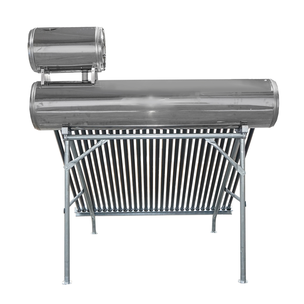 Panou solar nepresurizat inox cu 30 tuburi pentru apa calda, boiler 210L, 2020x2200x1820mm Breckner Germany - imagine 6