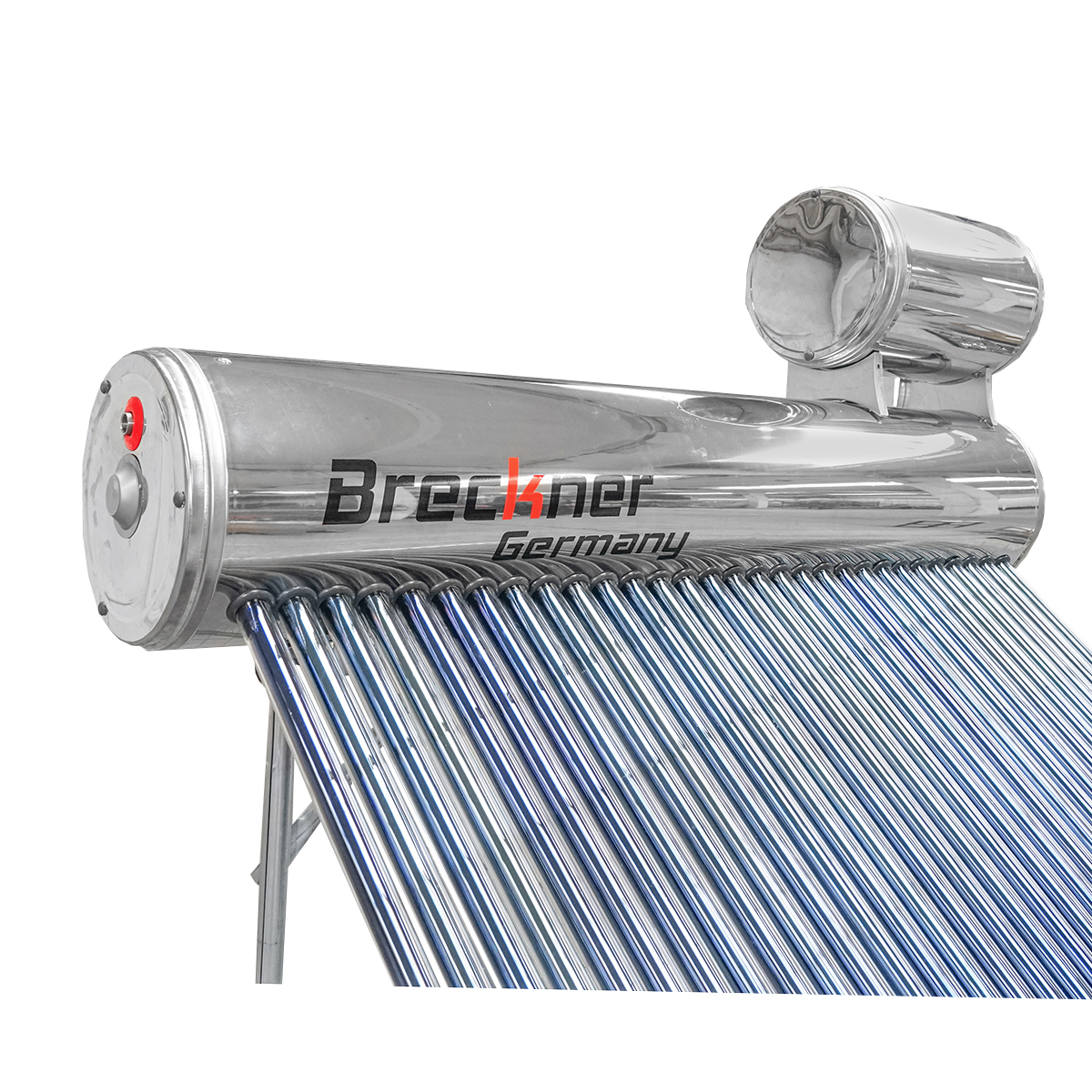 Panou solar nepresurizat inox cu 30 tuburi pentru apa calda, boiler 210L, 2020x2200x1820mm Breckner Germany - imagine 11