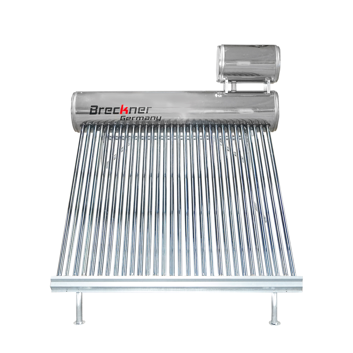 Panou solar nepresurizat inox cu 30 tuburi pentru apa calda, boiler 210L, 2020x2200x1820mm Breckner Germany - imagine 2