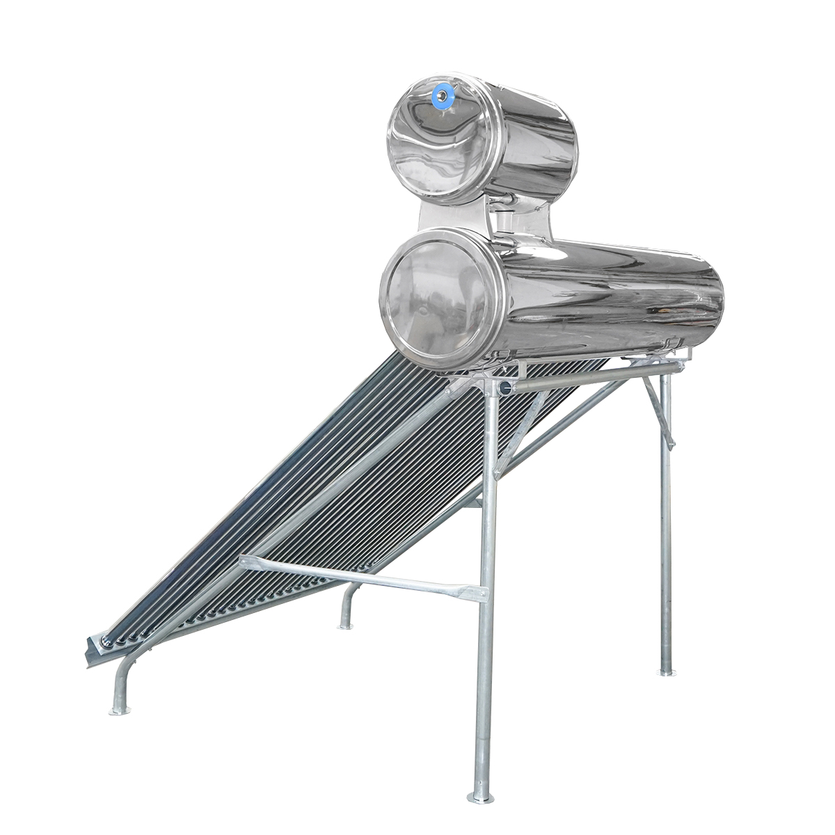 Panou solar nepresurizat inox cu 30 tuburi pentru apa calda, boiler 210L, 2020x2200x1820mm Breckner Germany - imagine 7