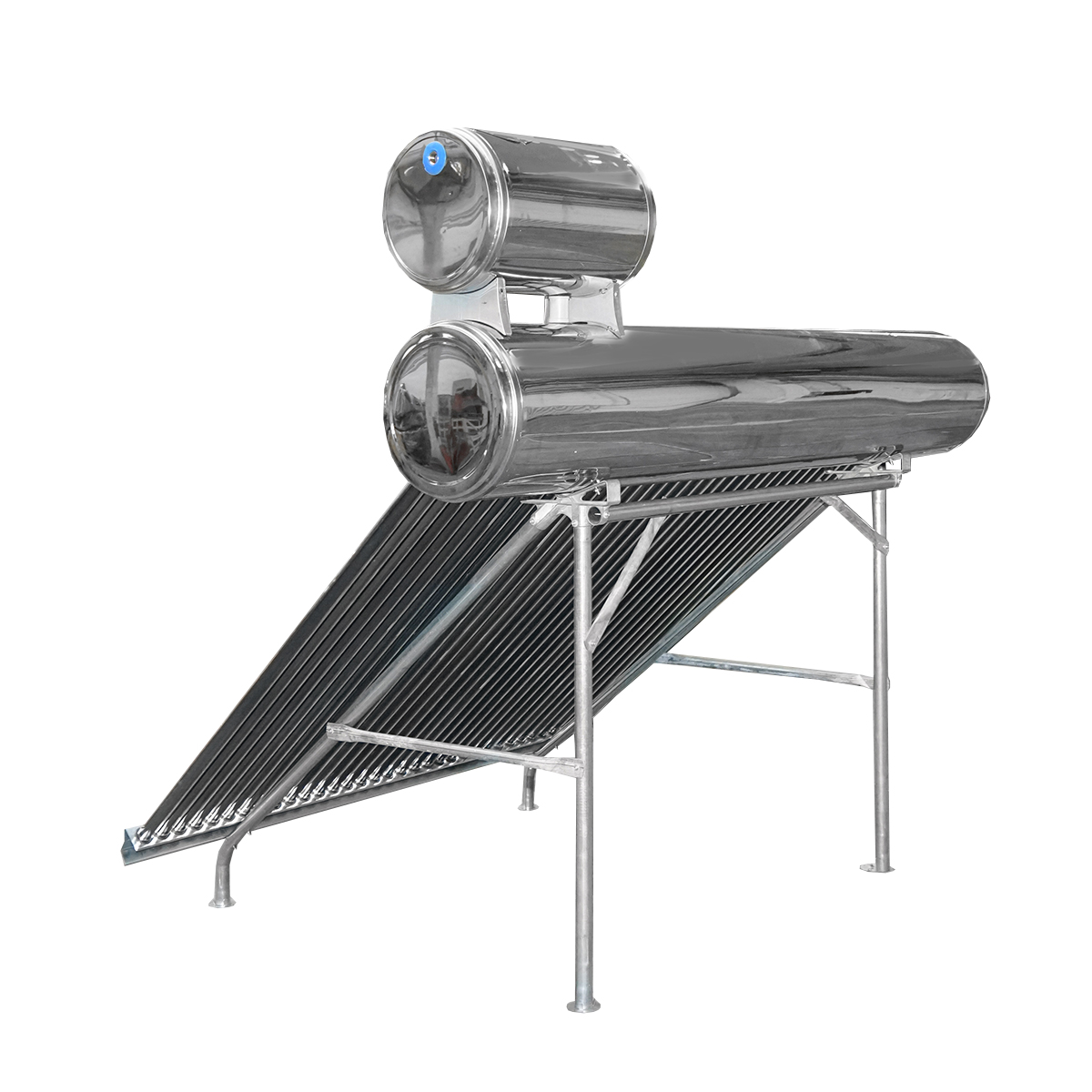 Panou solar nepresurizat inox cu 36 tuburi pentru apa calda, boiler 260L, 2390x2200x1820mm Breckner Germany - imagine 8