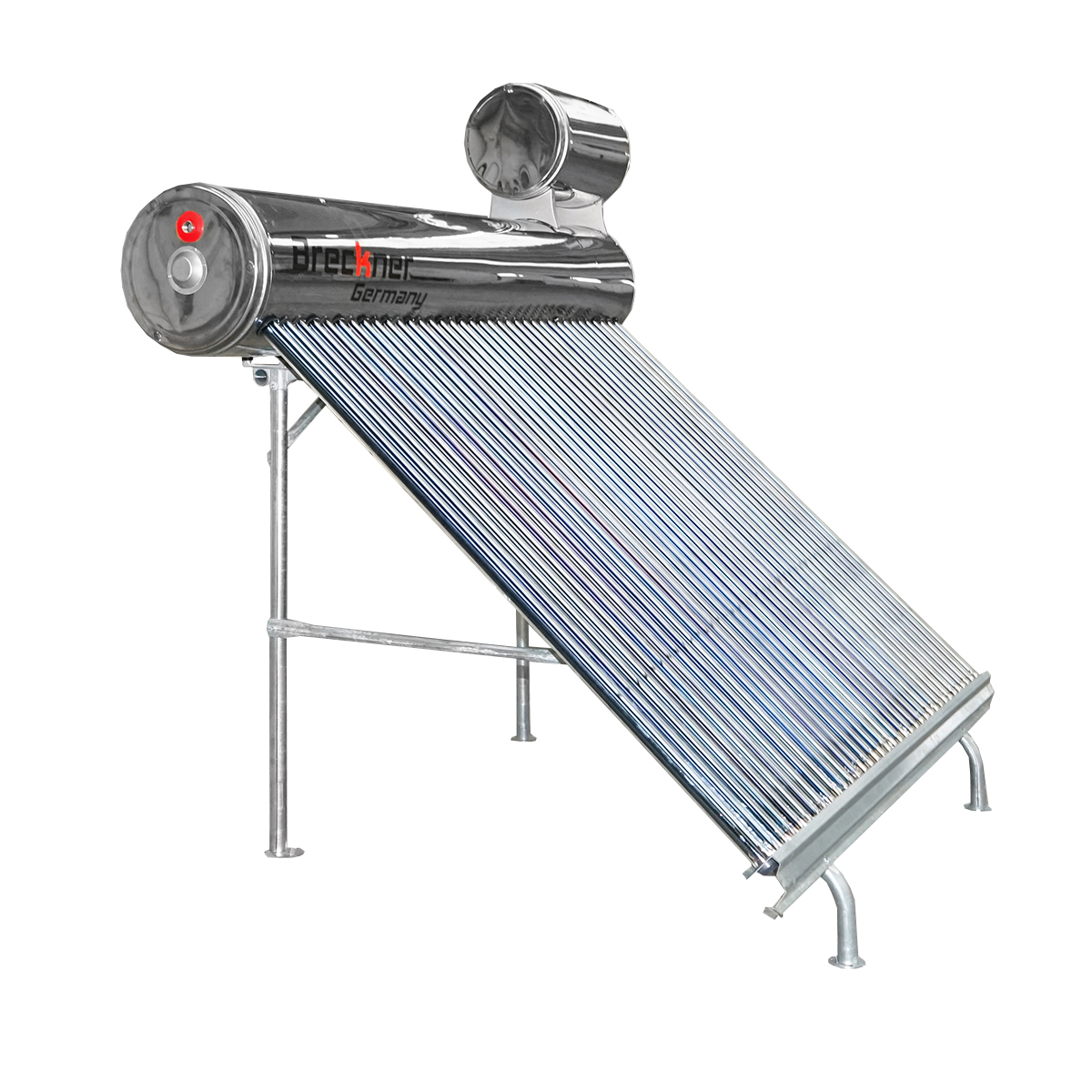 Panou solar nepresurizat inox cu 36 tuburi pentru apa calda, boiler 260L, 2390x2200x1820mm Breckner Germany - imagine 5