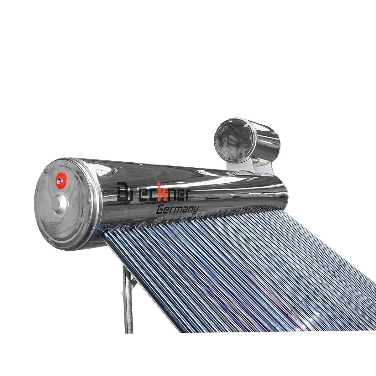 Panou solar nepresurizat inox cu 36 tuburi pentru apa calda, boiler 260L, 2390x2200x1820mm Breckner Germany - imagine 10