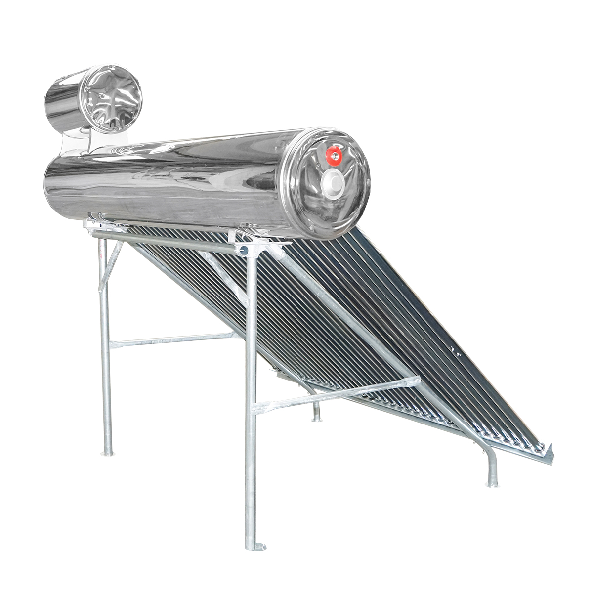 Panou solar nepresurizat inox cu 36 tuburi pentru apa calda, boiler 260L, 2390x2200x1820mm Breckner Germany - imagine 9