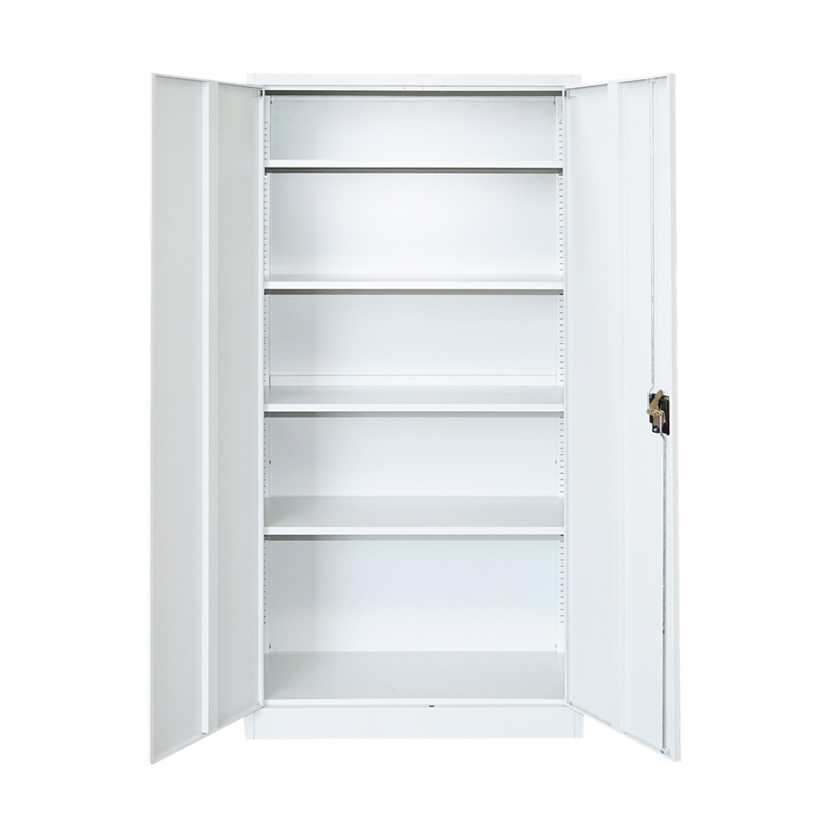 Dulap metalic fiset 1800x900x400mm cu 2 usi securizate, 4 polite, gri Breckner Germany - imagine 4