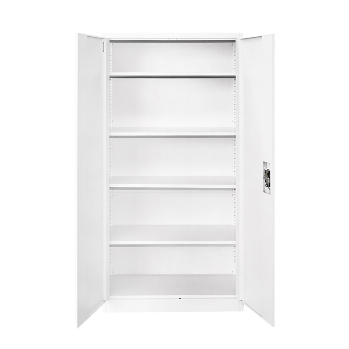 Dulap metalic fiset 1800x900x400mm cu 2 usi securizate, 4 polite, gri Breckner Germany - imagine 4