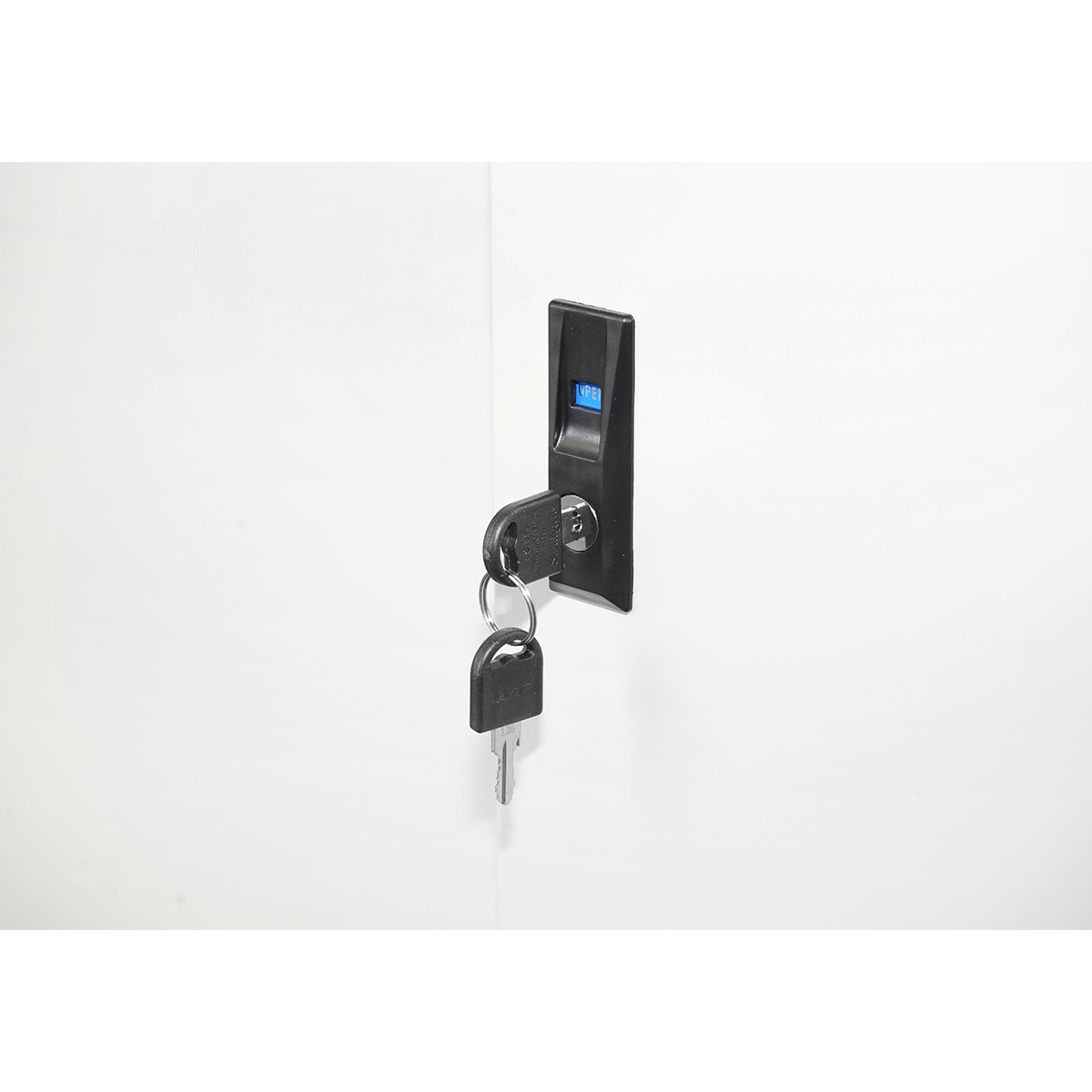 Dulap metalic fiset 1900x1200x450mm cu 2 usi culisante securizate, 4 polite, max 50kg/polita, gri Breckner Germany - imagine 9