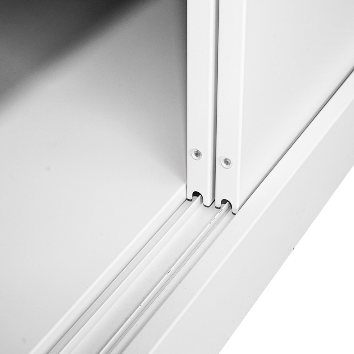 Dulap metalic fiset 1900x1200x450mm cu 2 usi culisante securizate, 4 polite, max 50kg/polita, gri Breckner Germany - imagine 7