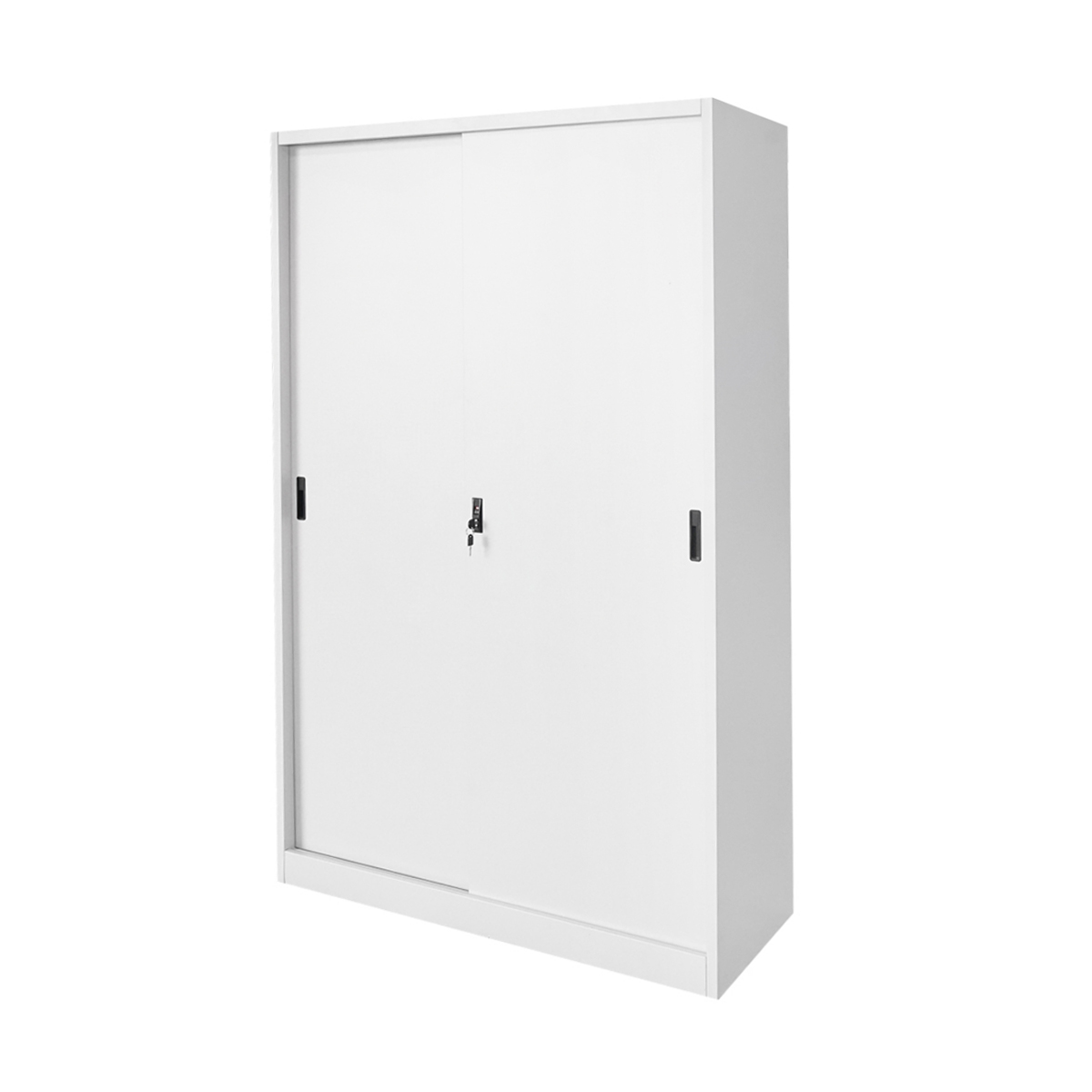 Dulap metalic fiset 1900x1200x450mm cu 2 usi culisante securizate, 4 polite, max 50kg/polita, gri Breckner Germany - imagine 3