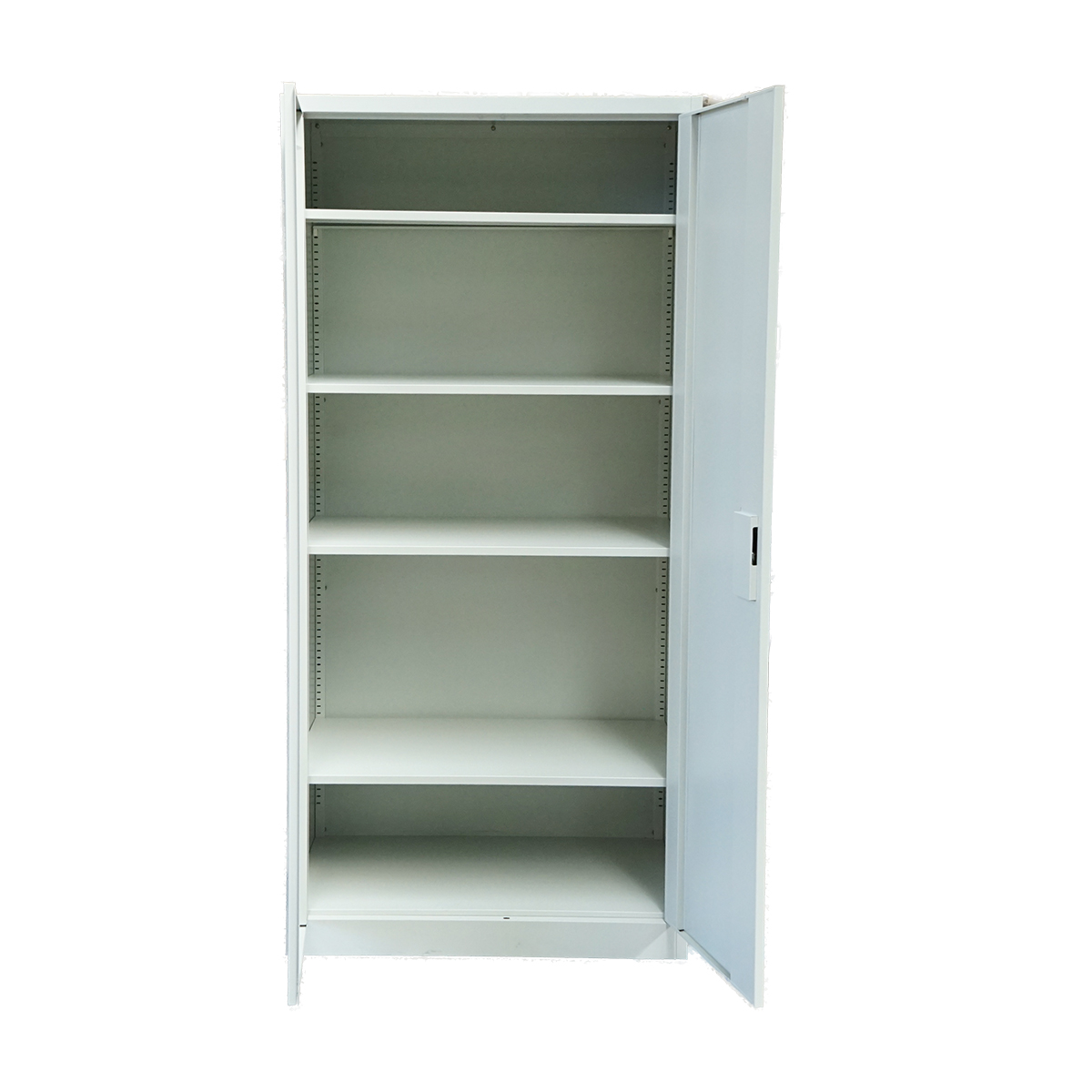 Dulap metalic fiset tip vestiar 1950x920x500mm cu 2 usi securizate, 4 polite, gri Breckner Germany - imagine 5