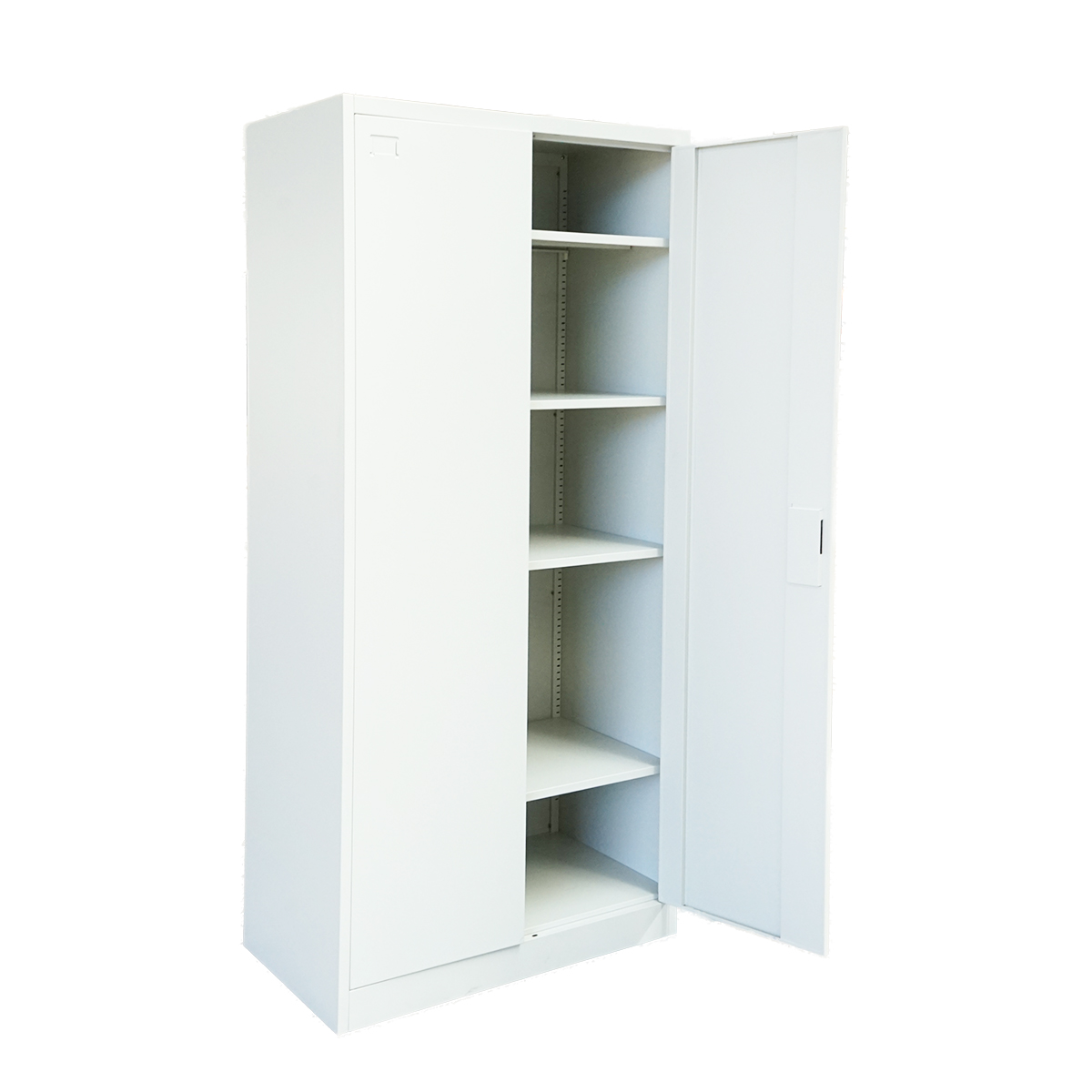 Dulap metalic fiset tip vestiar 1950x920x500mm cu 2 usi securizate, 4 polite, gri Breckner Germany - imagine 4