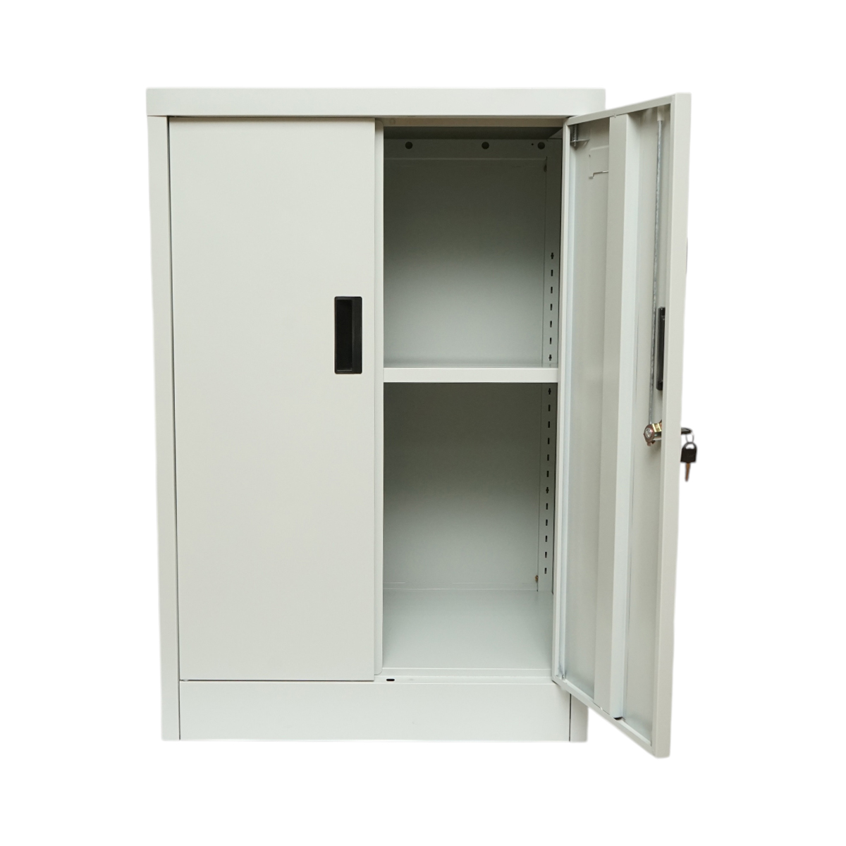Dulap metalic fiset 600x400x900mm cu 2 usi securizate, 1 polita, gri Breckner Germany - imagine 2