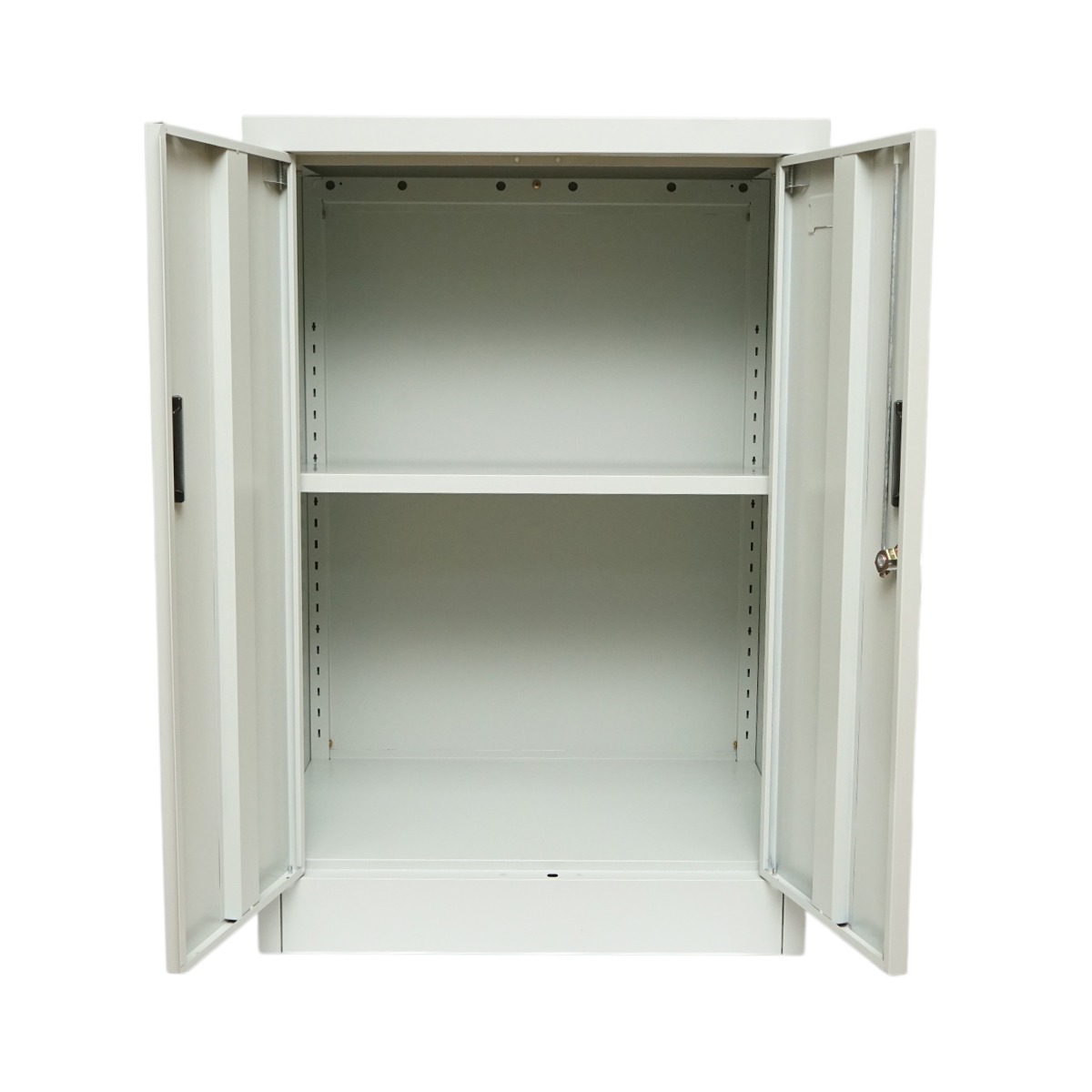 Dulap metalic fiset 600x400x900mm cu 2 usi securizate, 1 polita, gri Breckner Germany - imagine 3