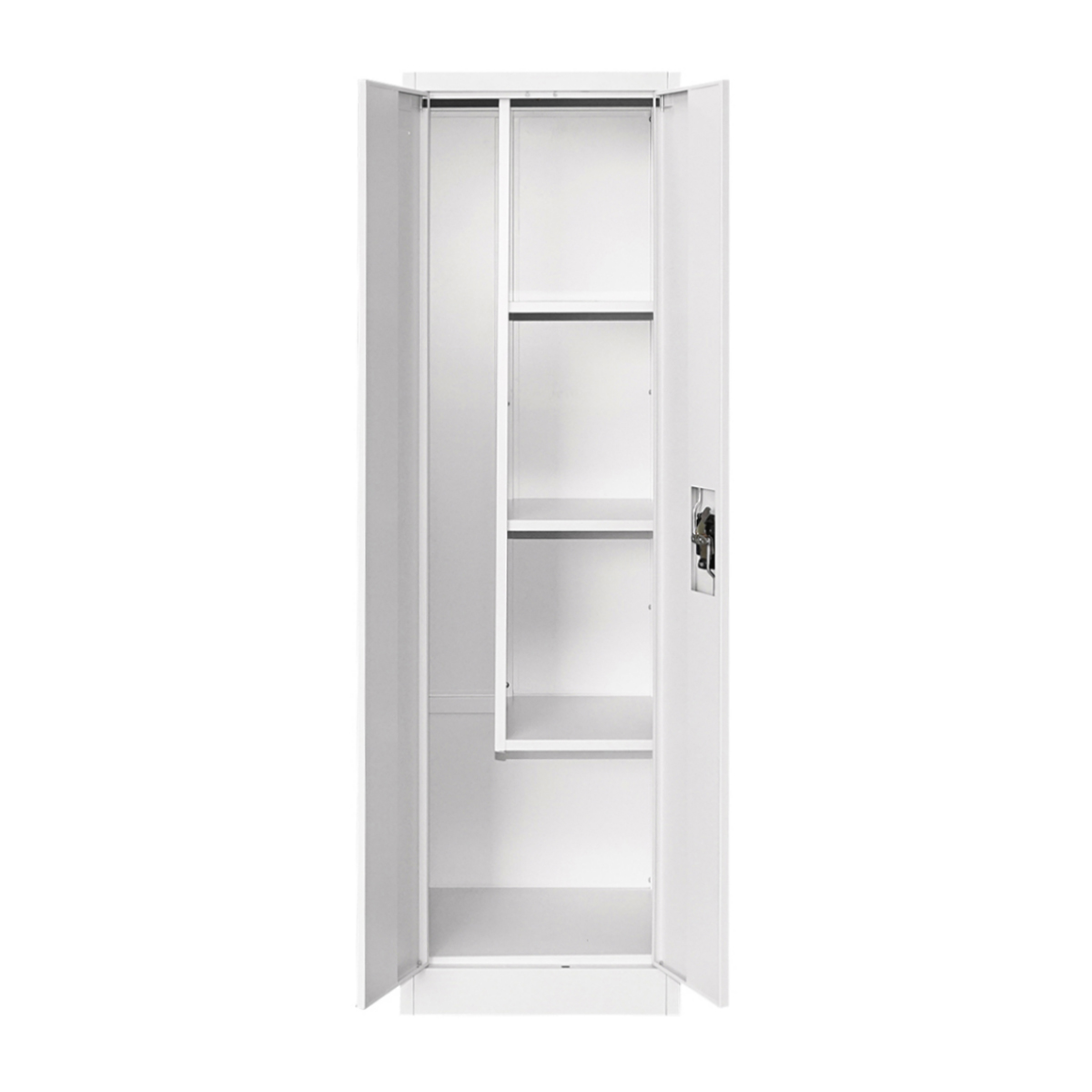 Dulap metalic fiset 1700x500x400mm cu 2 usi securizate, pentru produse curatenie, gri Breckner Germany - imagine 2