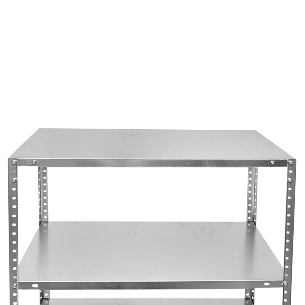 Raft metalic cu 4 polite, 147x75x30cm, 45kg/polita, montaj cu suruburi, galvanizat - imagine 4