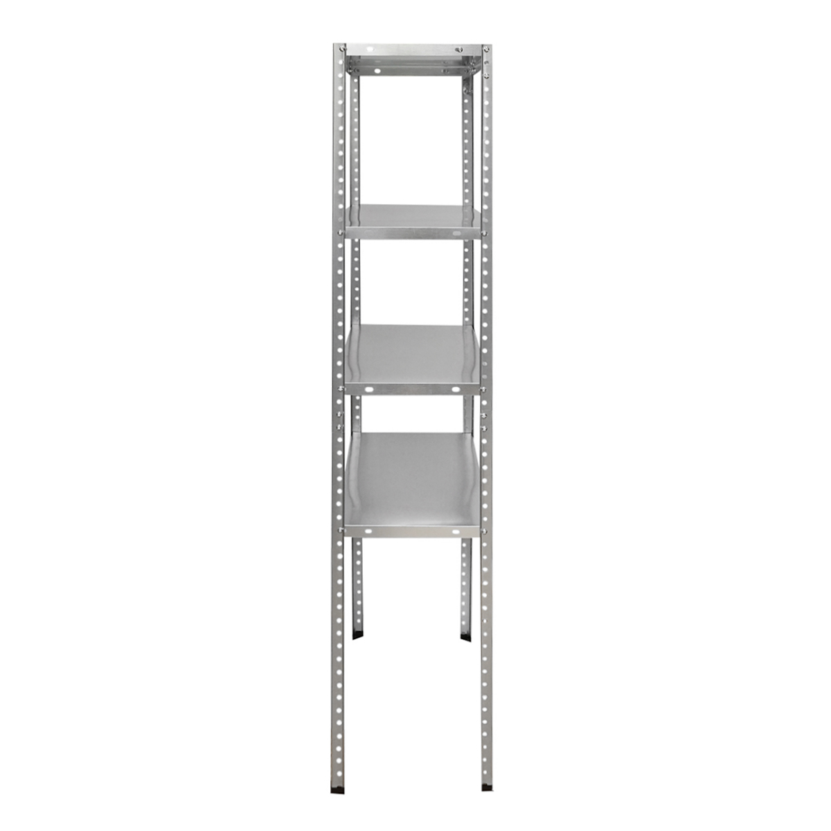 Raft metalic cu 4 polite, 147x75x30cm, 45kg/polita, montaj cu suruburi, galvanizat - imagine 3
