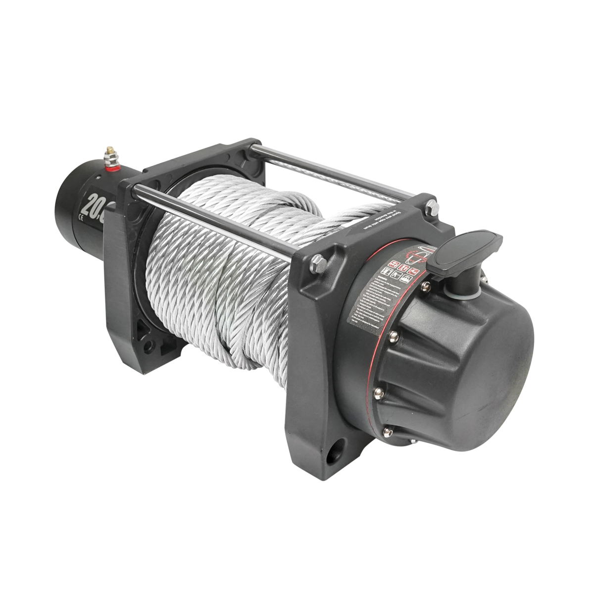 Troliu electric complet cu telecomanda, cablu otel, tensiune alimentare 12V, sarcina maxima 9T (20000lbs) - imagine 4